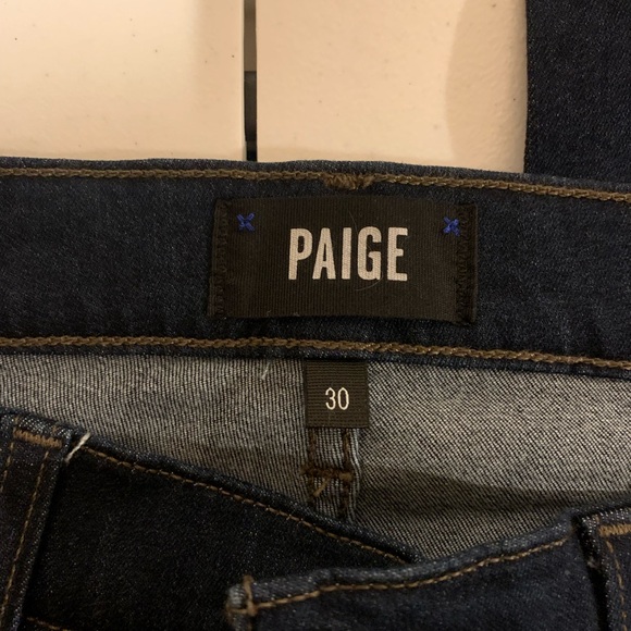 Paige Federal Women’s Size 30x29 Mid Rise Straight Leg Jeans Dark Wash - Picture 2 of 8
